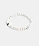 Coach Howlite Beaded Bracelet Silver & White | COH867011