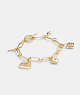Coach Iconic Charm Chain Bracelet Gold | COH866177