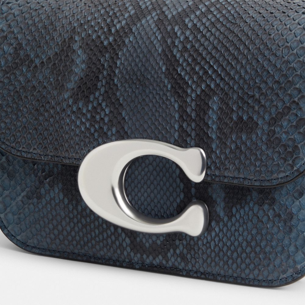 Coach Idol Bag In Python Silver/Dark Denim | COH864801