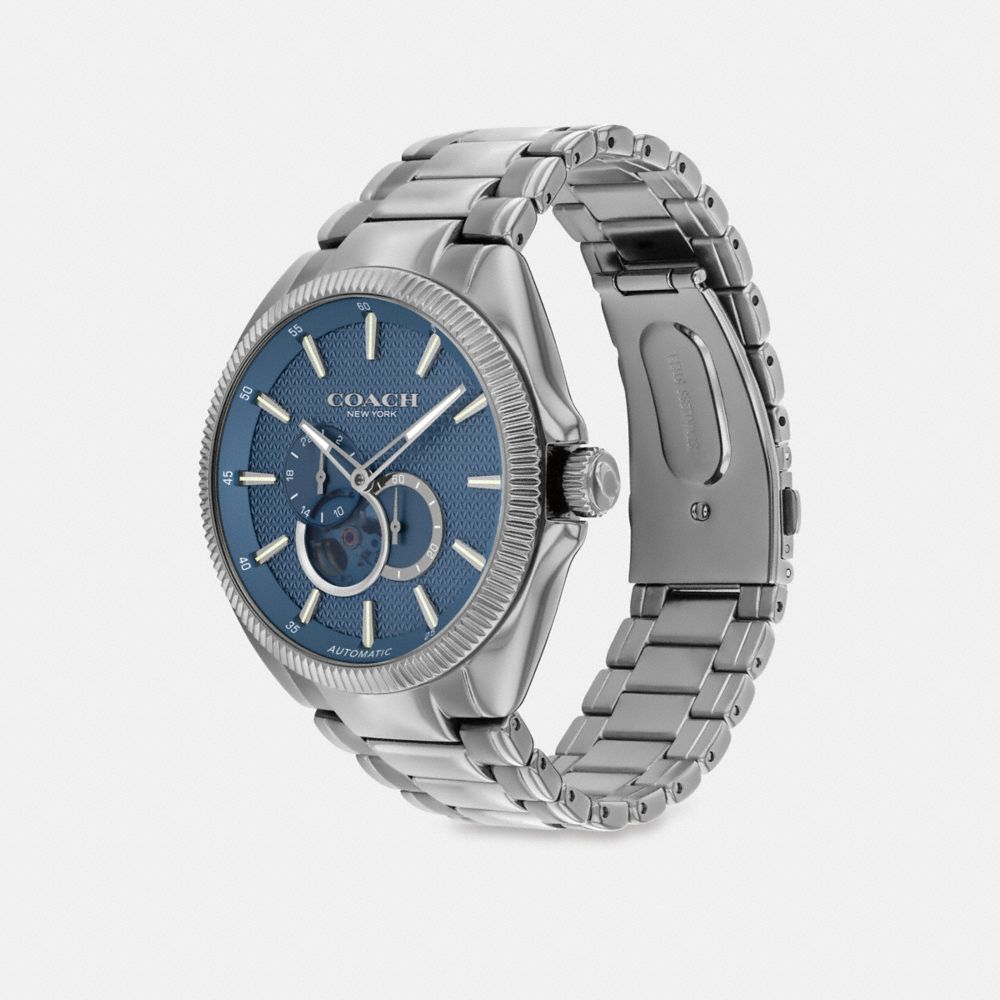 Coach Jackson Automatic Watch, 45 Mm Grey/Blue | COH866962