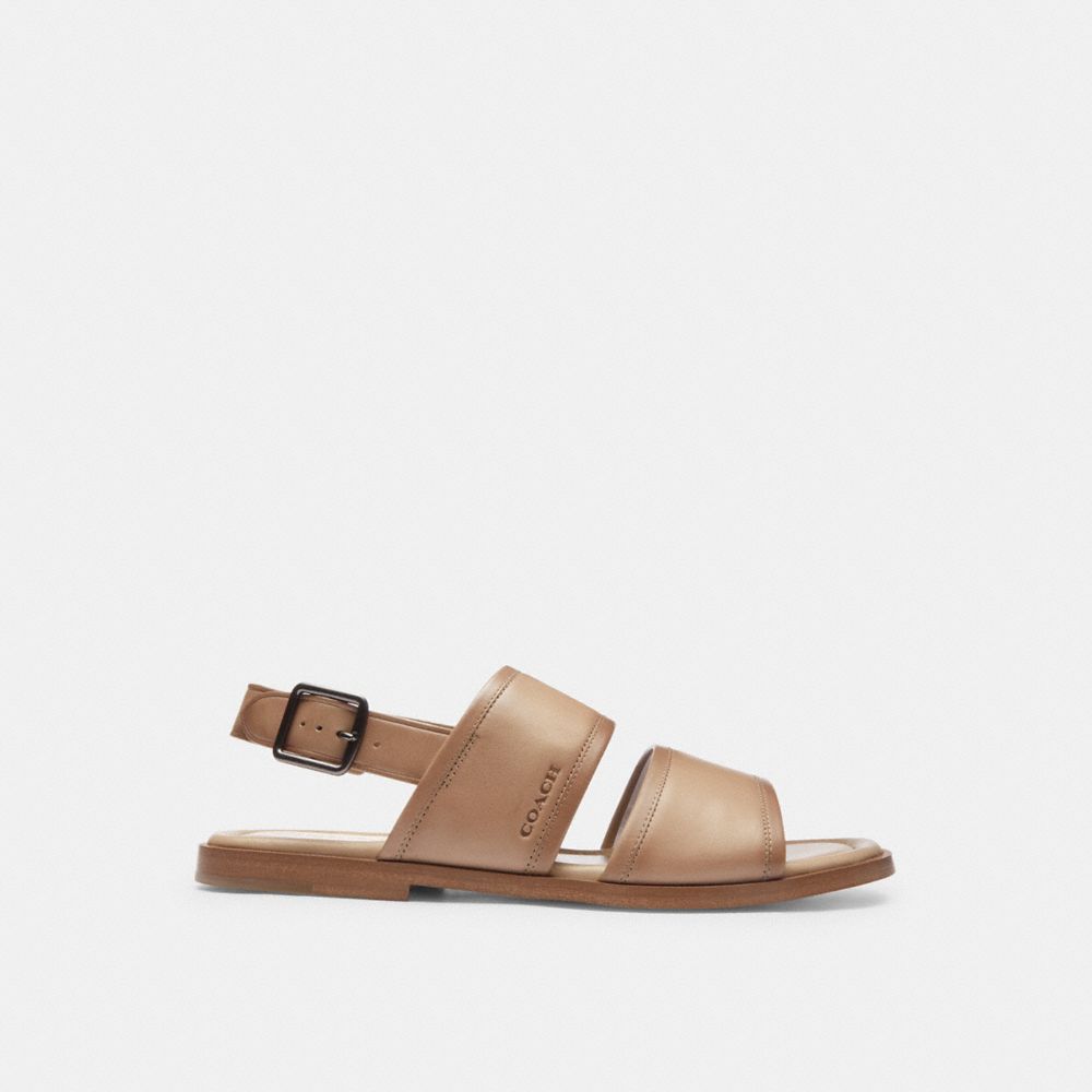 Coach Julian Two Strap Sandal Taupe | COH866846