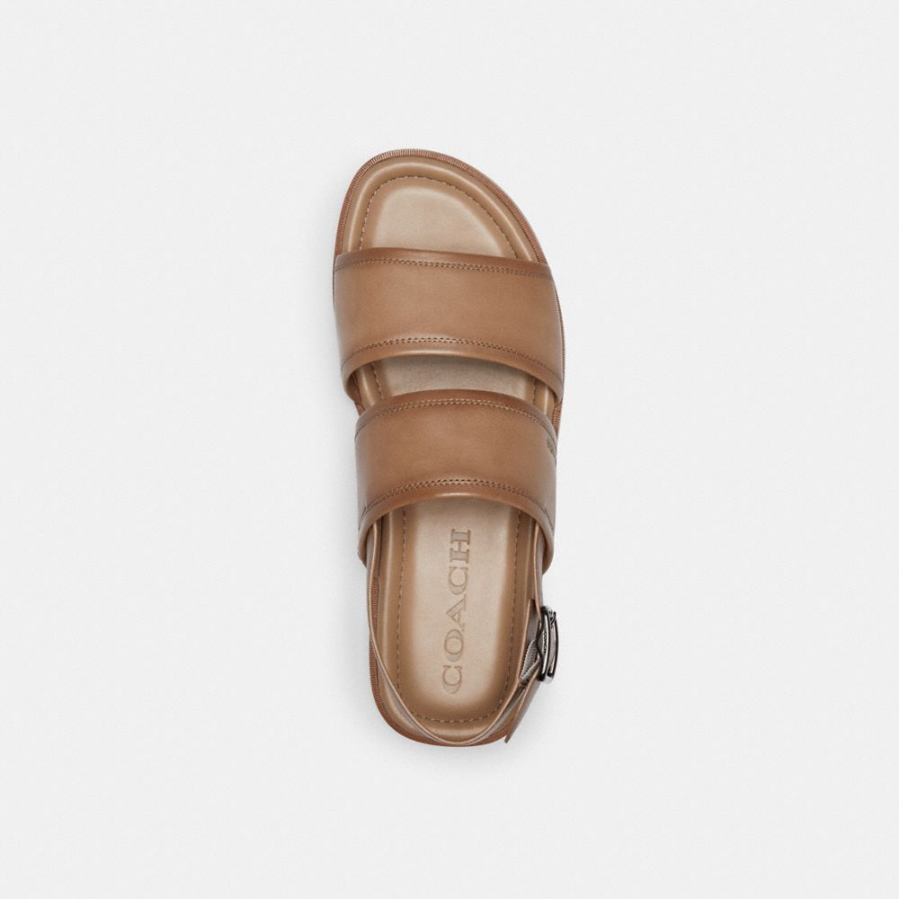 Coach Julian Two Strap Sandal Taupe | COH866846