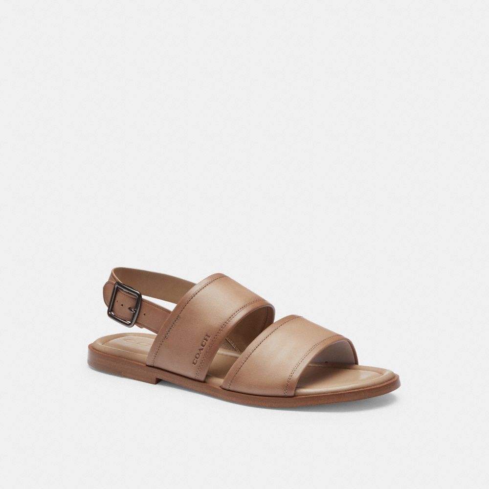 Coach Julian Two Strap Sandal Taupe | COH866846
