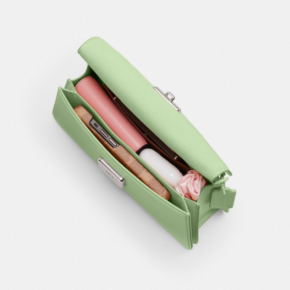 Coach Juno Bag Glovetanned Leather/Silver/Pale Pistachio | COH865118