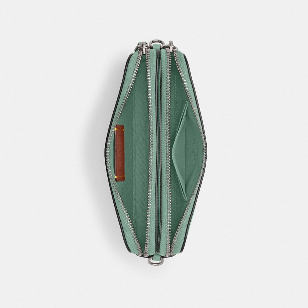 Coach Kira Crossbody Bag Refined Pebble Leather/Silver/Aquamarine | COH865204