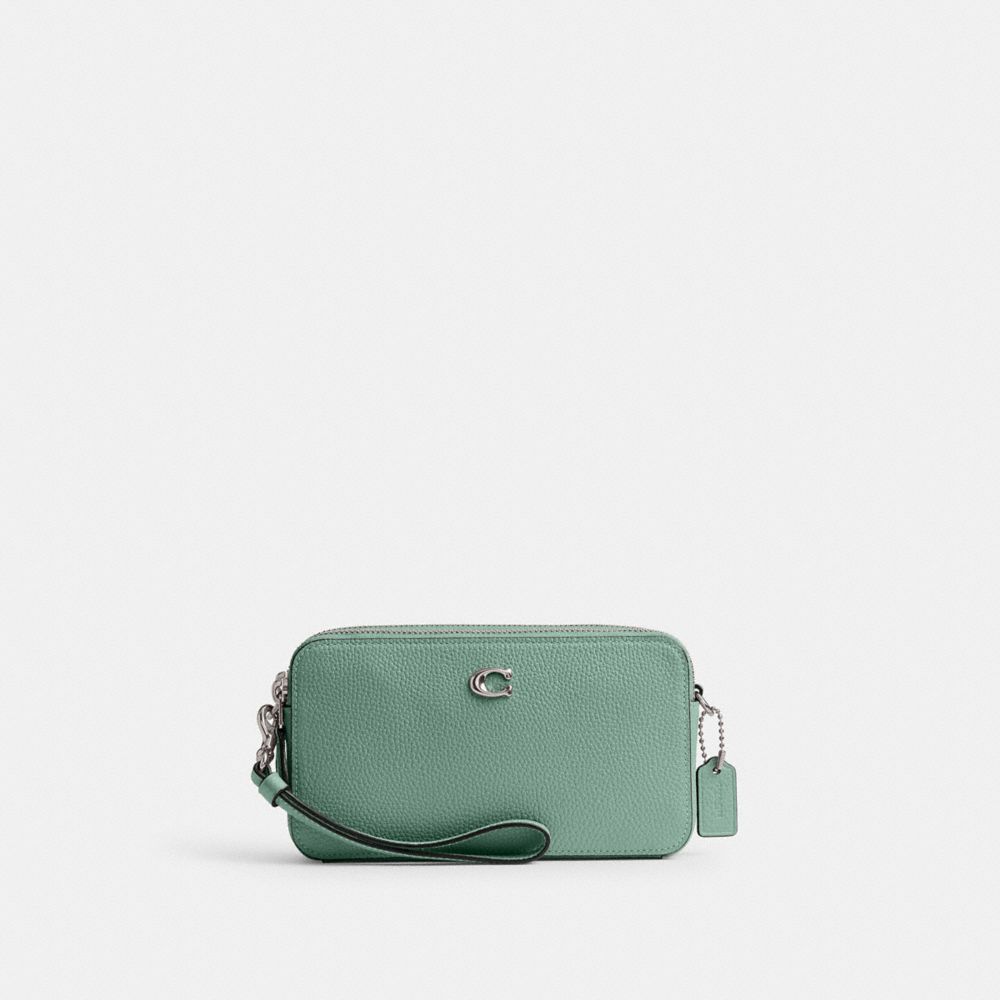 Coach Kira Crossbody Bag Refined Pebble Leather/Silver/Aquamarine | COH865204