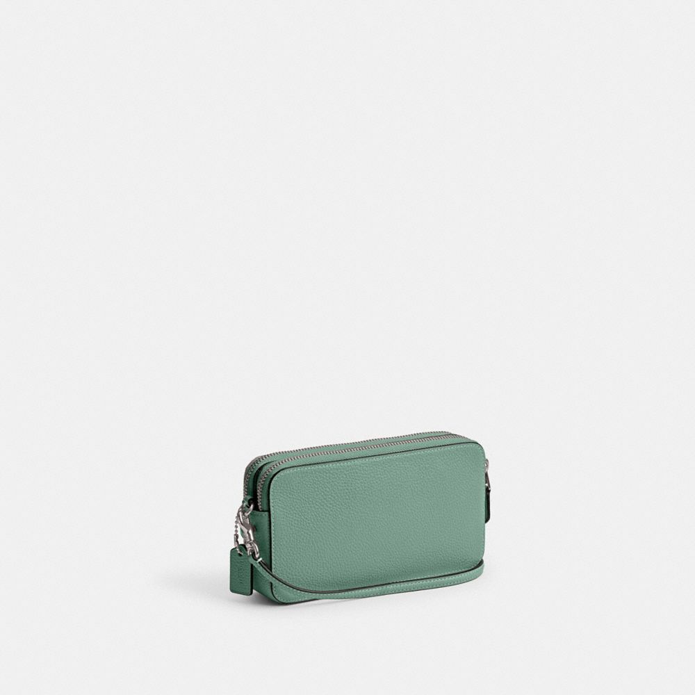 Coach Kira Crossbody Bag Refined Pebble Leather/Silver/Aquamarine | COH865620