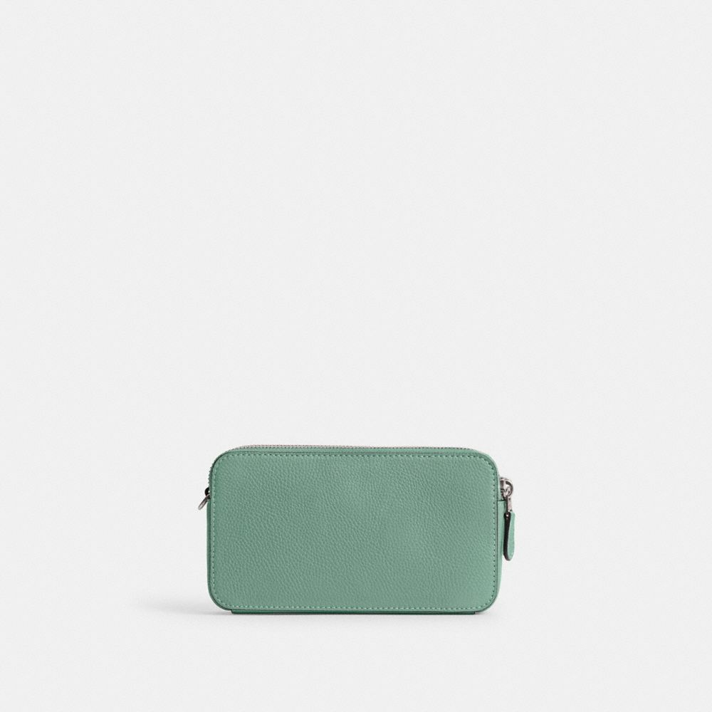 Coach Kira Crossbody Bag Refined Pebble Leather/Silver/Aquamarine | COH865620