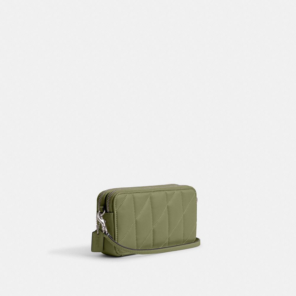 Coach Kira Crossbody Bag With Pillow Quilting Nappa Leather/Light Antique Nickel/Moss | COH865196
