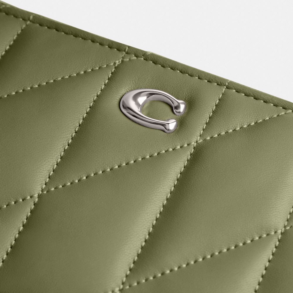 Coach Kira Crossbody Bag With Pillow Quilting Nappa Leather/Light Antique Nickel/Moss | COH865618