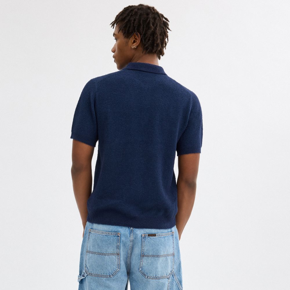 Coach Knit Polo Navy | COH866904