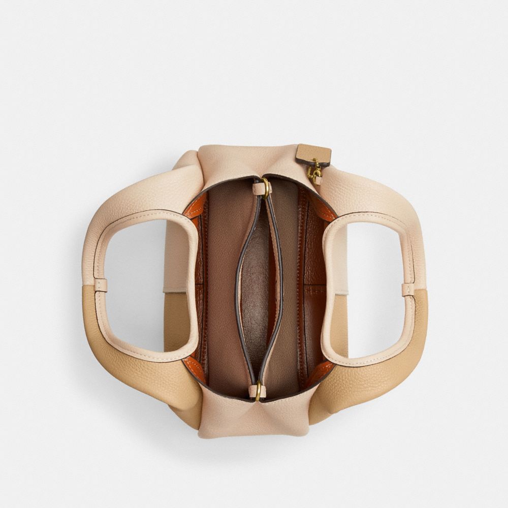 Coach Lana Shoulder Bag 23 In Colorblock Refined Pebble Leather/Brass/Ivory Multi | COH865187
