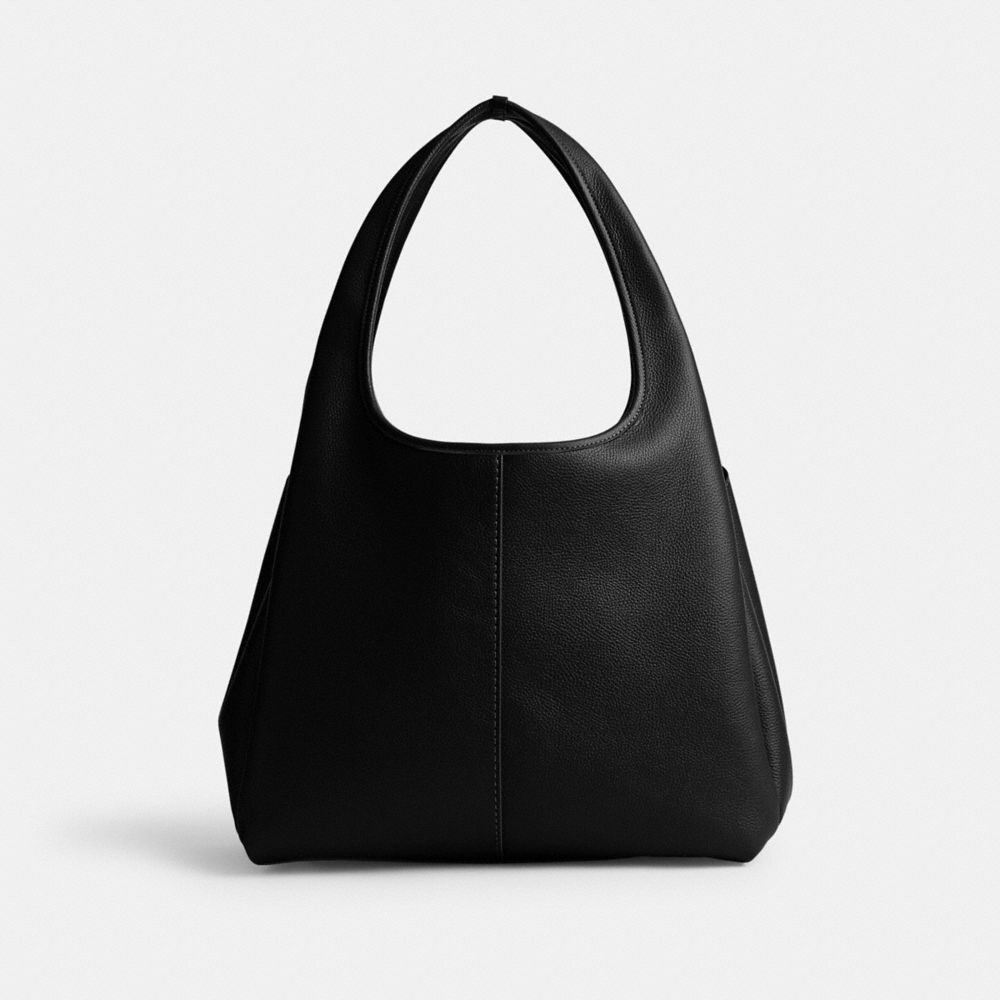 Coach Lana Shoulder Bag Refined Pebble Leather/Brass/Black | COH864793