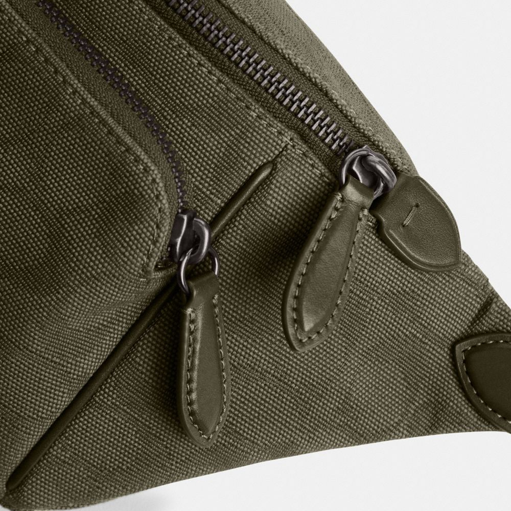 Coach League Belt Bag In Signature Canvas Jacquard Army Green | COH866687