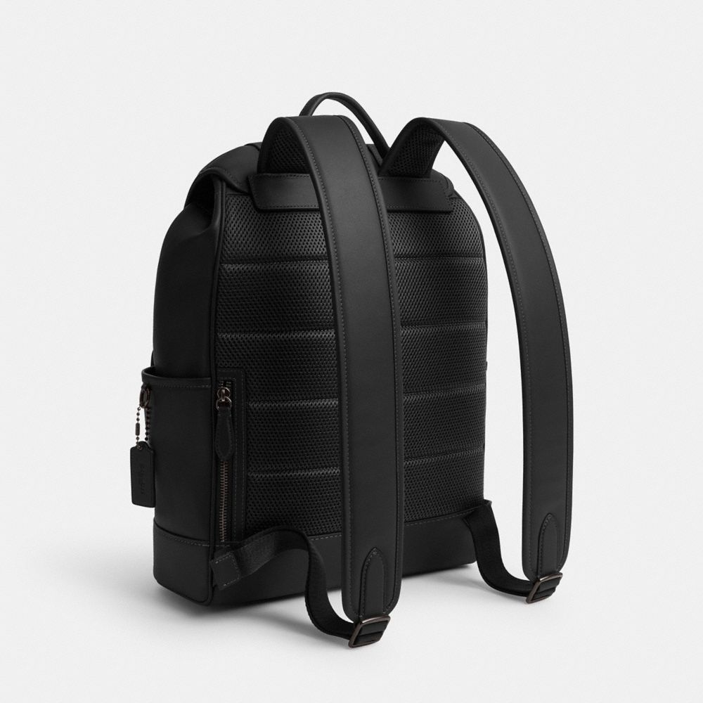 Coach League Flap Backpack Black | COH866490