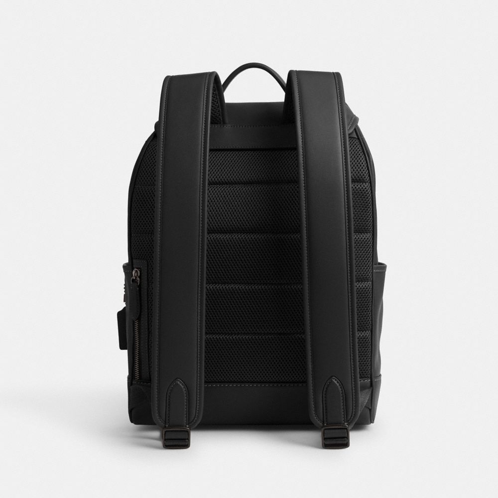 Coach League Flap Backpack Black | COH866490