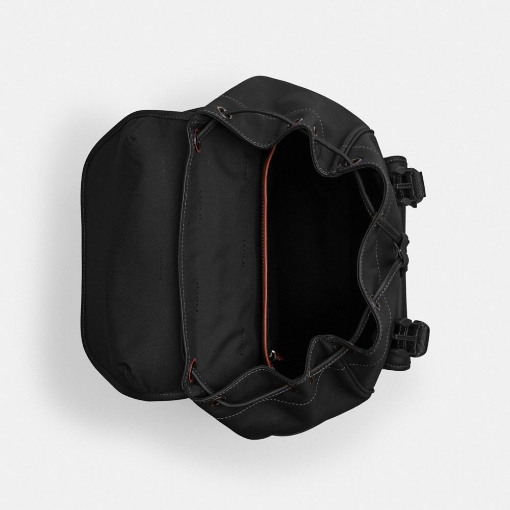 Coach League Flap Backpack Black | COH866490