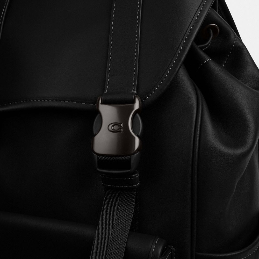 Coach League Flap Backpack Black | COH866490