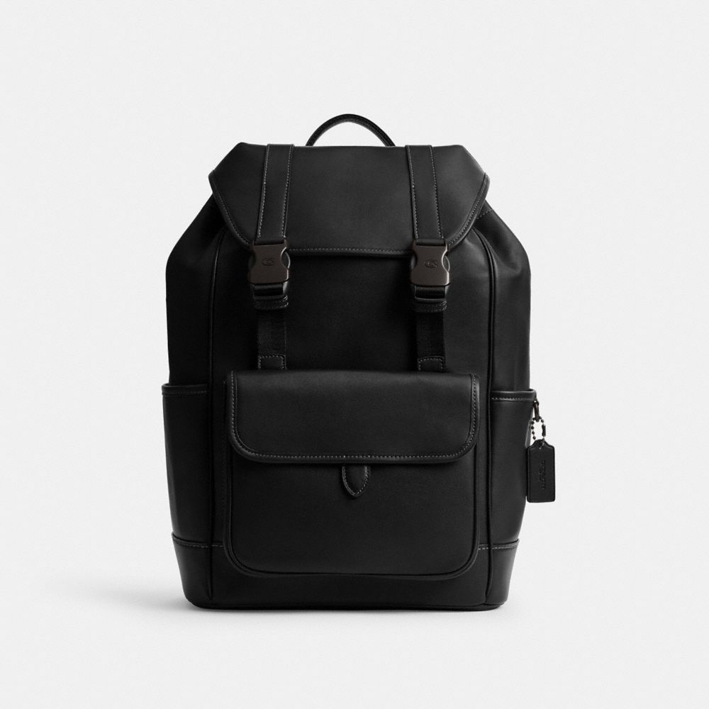 Coach League Flap Backpack Black | COH866490