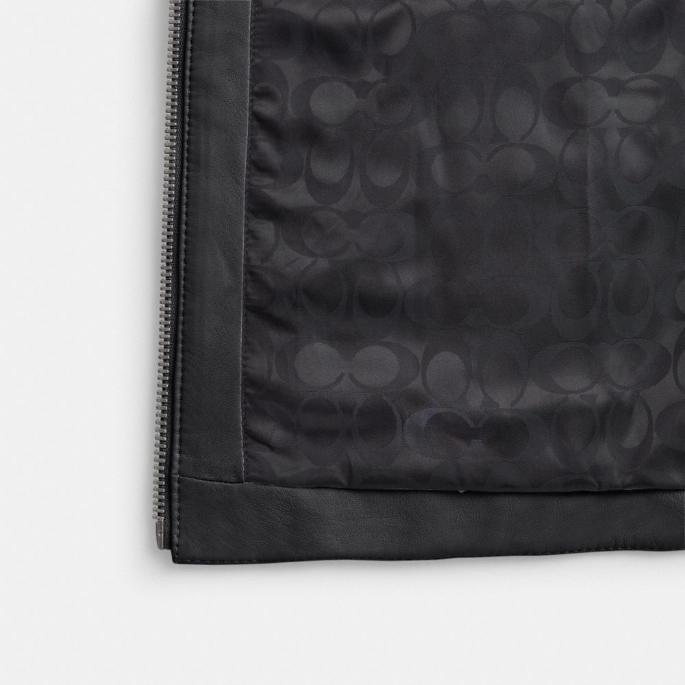 Coach Leather Quilted Vest Black | COH865915