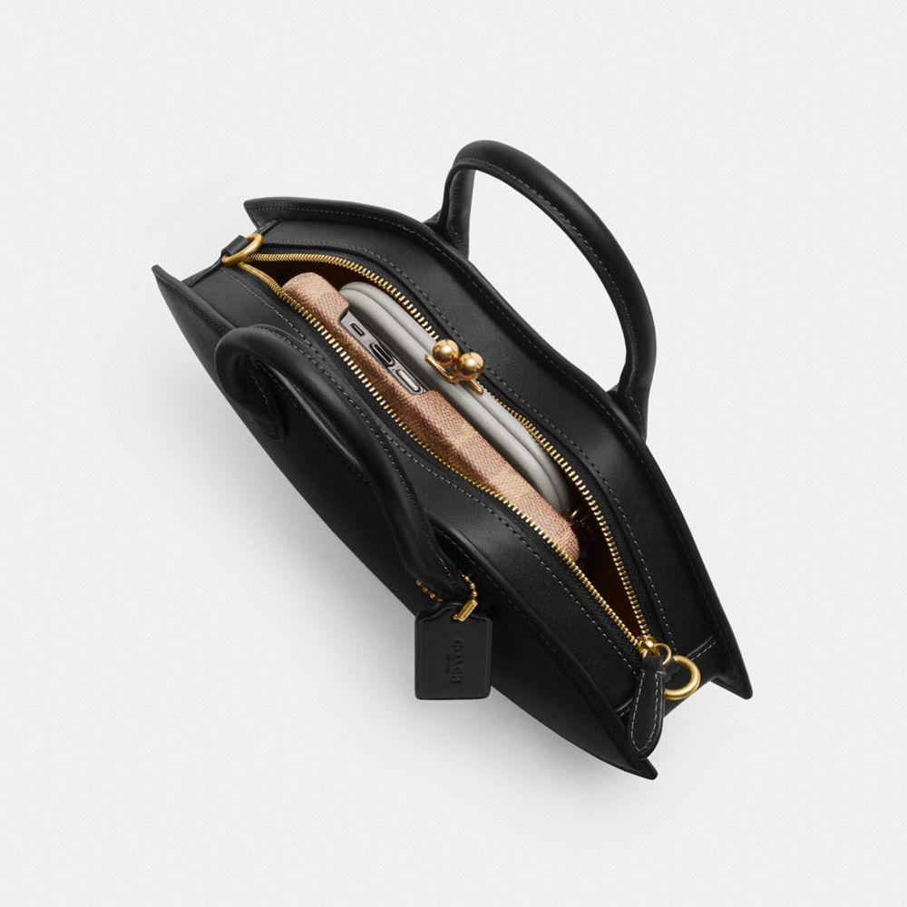 Coach Lip Bag Brass/Black | COH865326