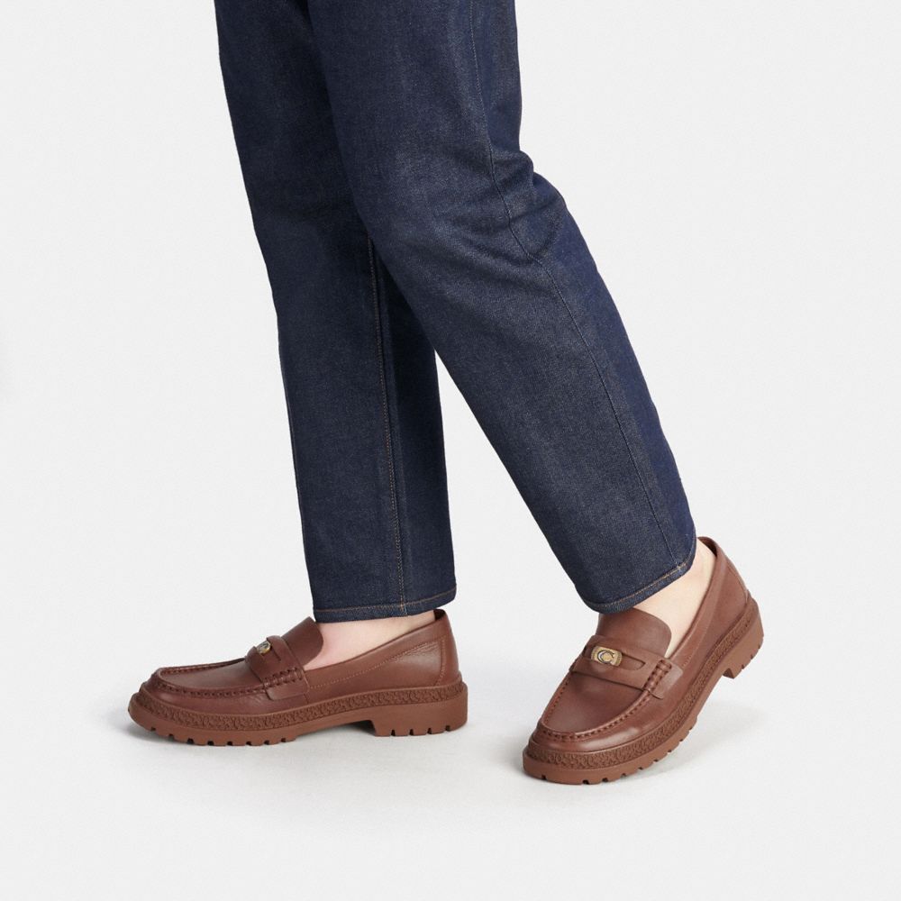 Coach Loafer With Signature Coin Saddle | COH866828