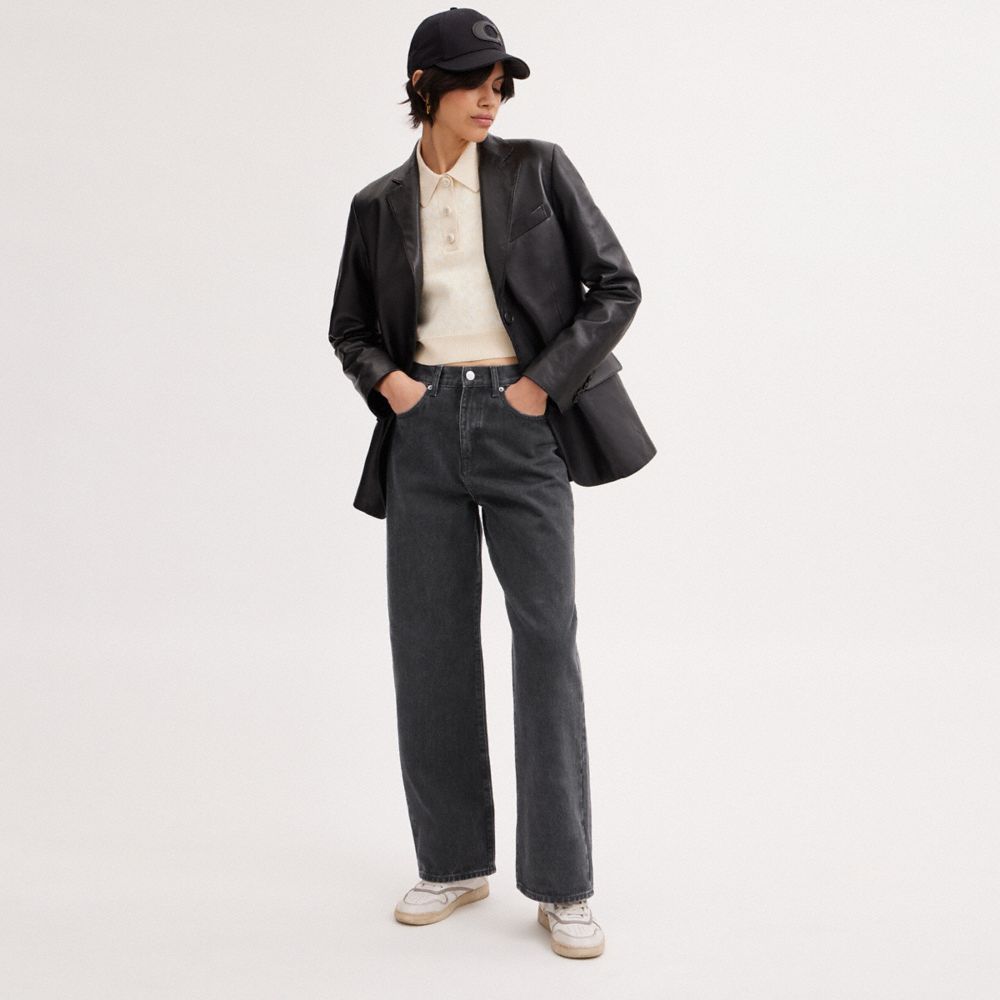 Coach Loose Fit Jeans Black | COH866018