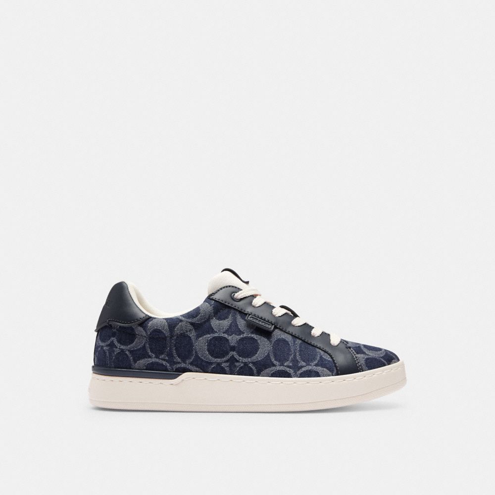Coach Lowline Low Top Sneaker In Signature Denim Blue Denim | COH865832