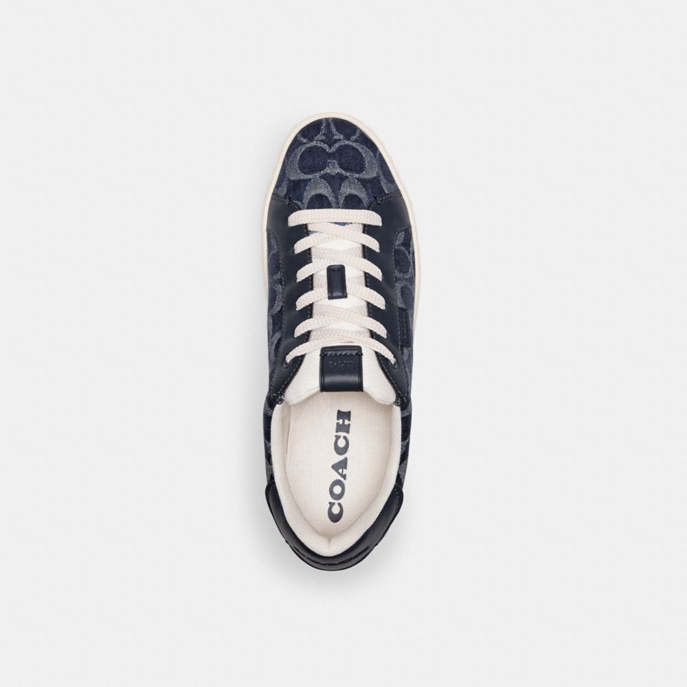 Coach Lowline Low Top Sneaker In Signature Denim Blue Denim | COH865832