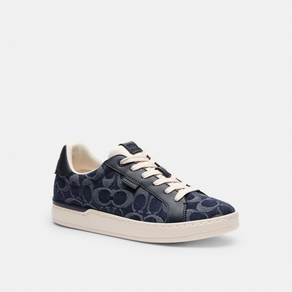 Coach Lowline Low Top Sneaker In Signature Denim Blue Denim | COH865832