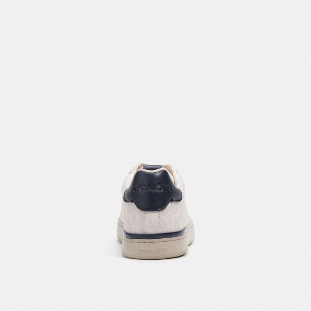 Coach Lowline Low Top Sneaker In Signature Canvas Chalk Cobalt | COH866780