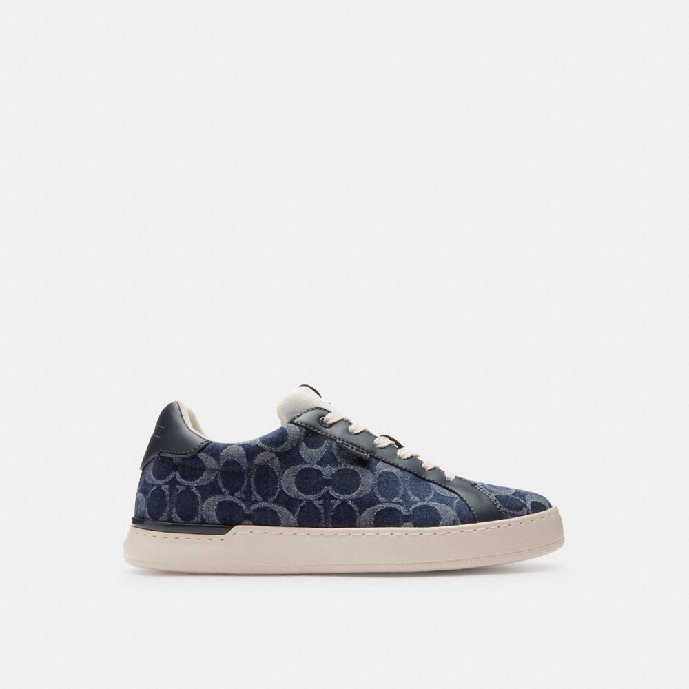 Coach Lowline Low Top Sneaker In Signature Denim Blue Denim | COH866818