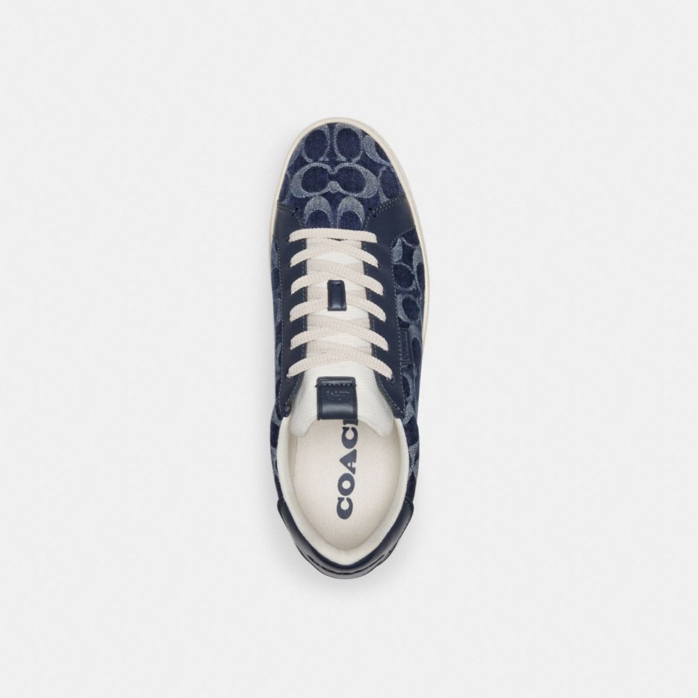 Coach Lowline Low Top Sneaker In Signature Denim Blue Denim | COH866818