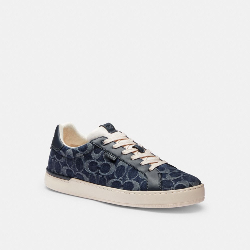 Coach Lowline Low Top Sneaker In Signature Denim Blue Denim | COH866818