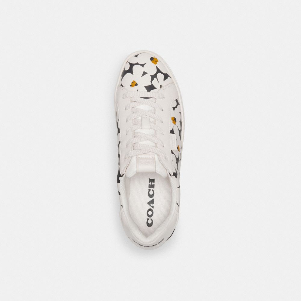 Coach Lowline Low Top Sneaker With Floral Print Chalk Multi | COH865834