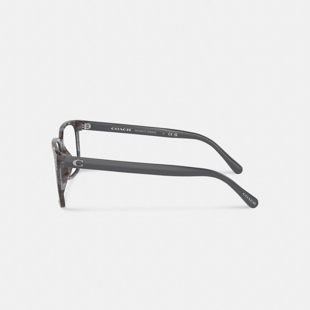 Coach Magnetic Clip On Square Sunglasses Grey/Blue | COH866389