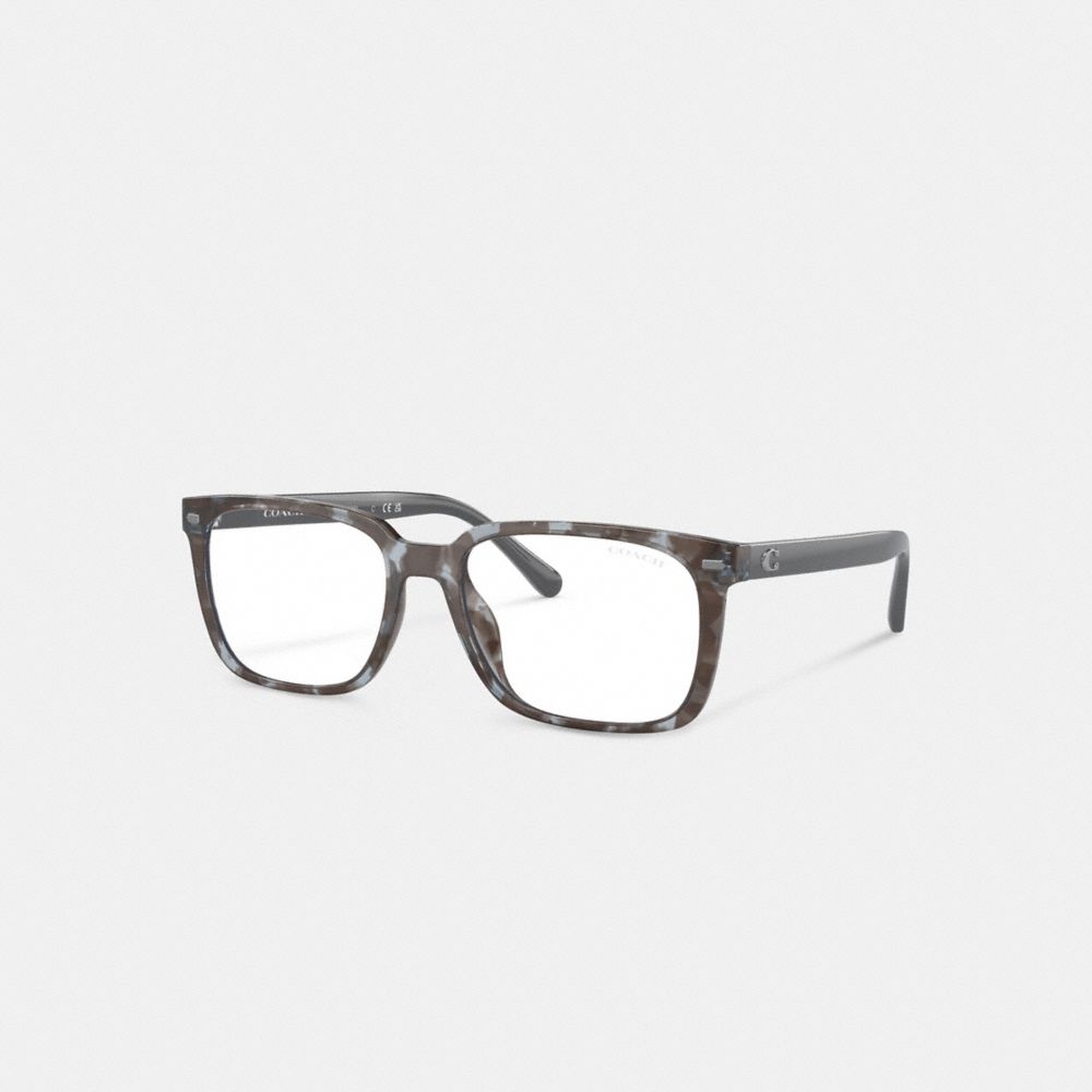 Coach Magnetic Clip On Square Sunglasses Grey/Blue | COH866389