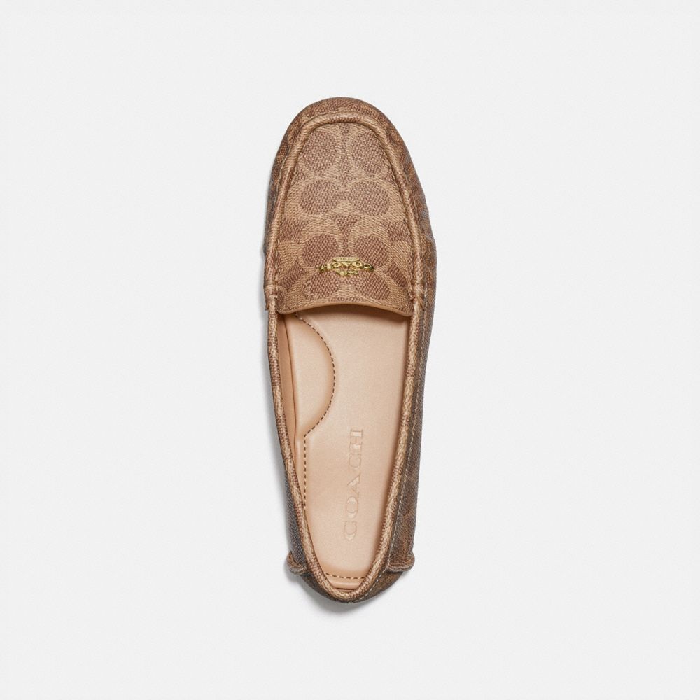 Coach Marley Driver Signature Coated Canvas/Leather/Tan | COH865782