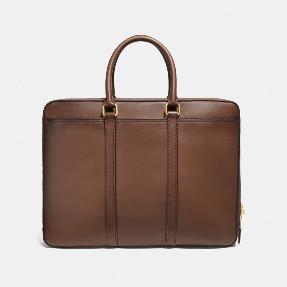 Coach Metropolitan Slim Brief Brass/Saddle | COH866525