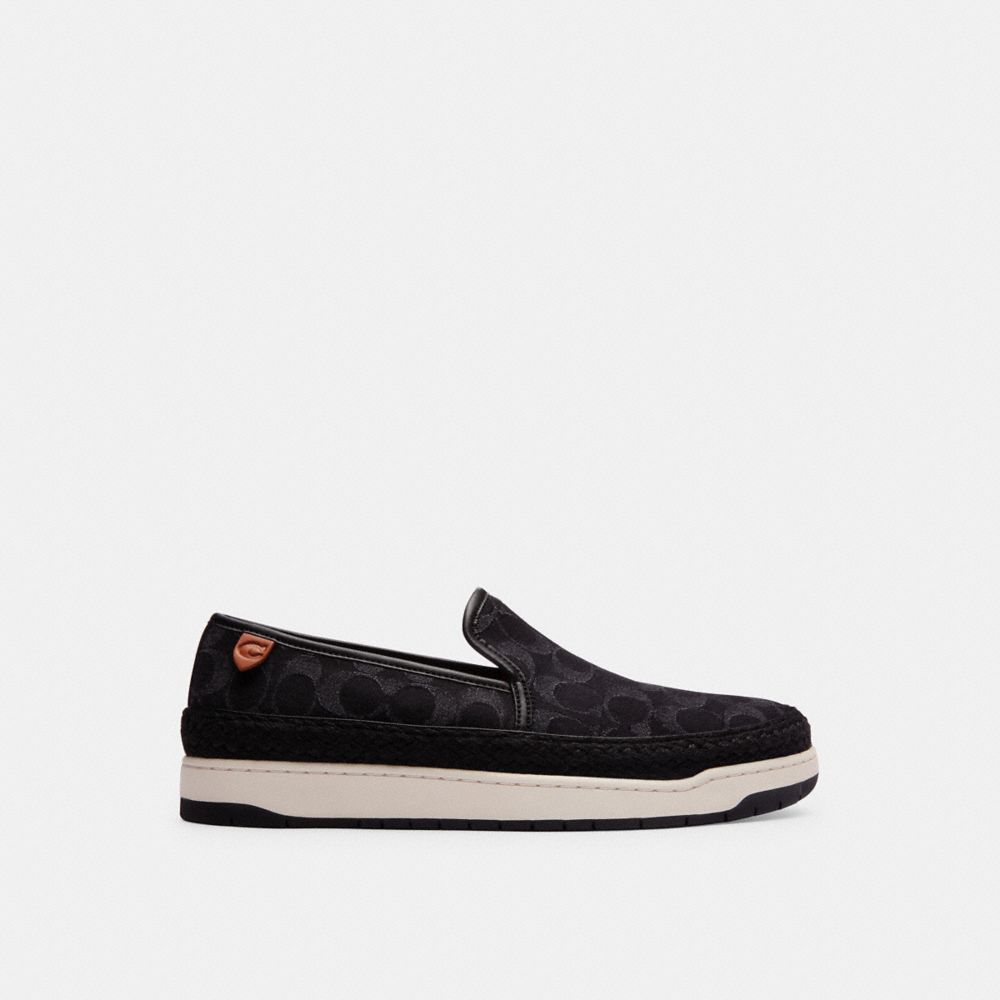 Coach Miles Espadrille In Signature Denim Black Denim | COH866837