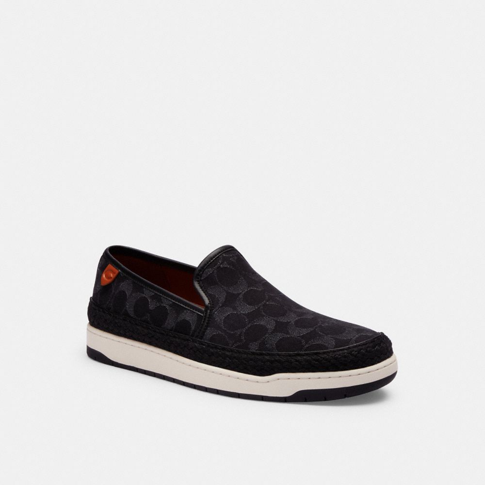 Coach Miles Espadrille In Signature Denim Black Denim | COH866837