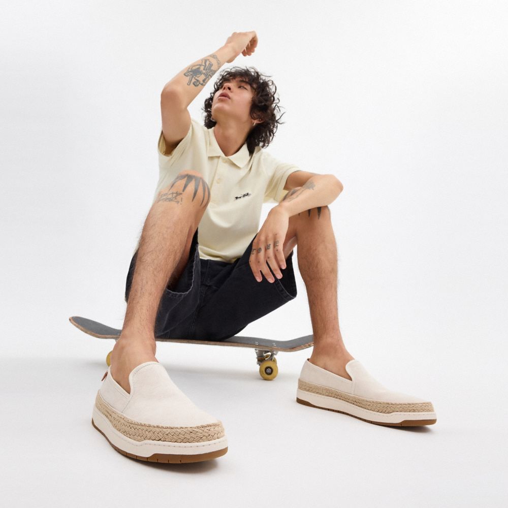 Coach Miles Espadrille In Signature Jacquard Chalk | COH866836