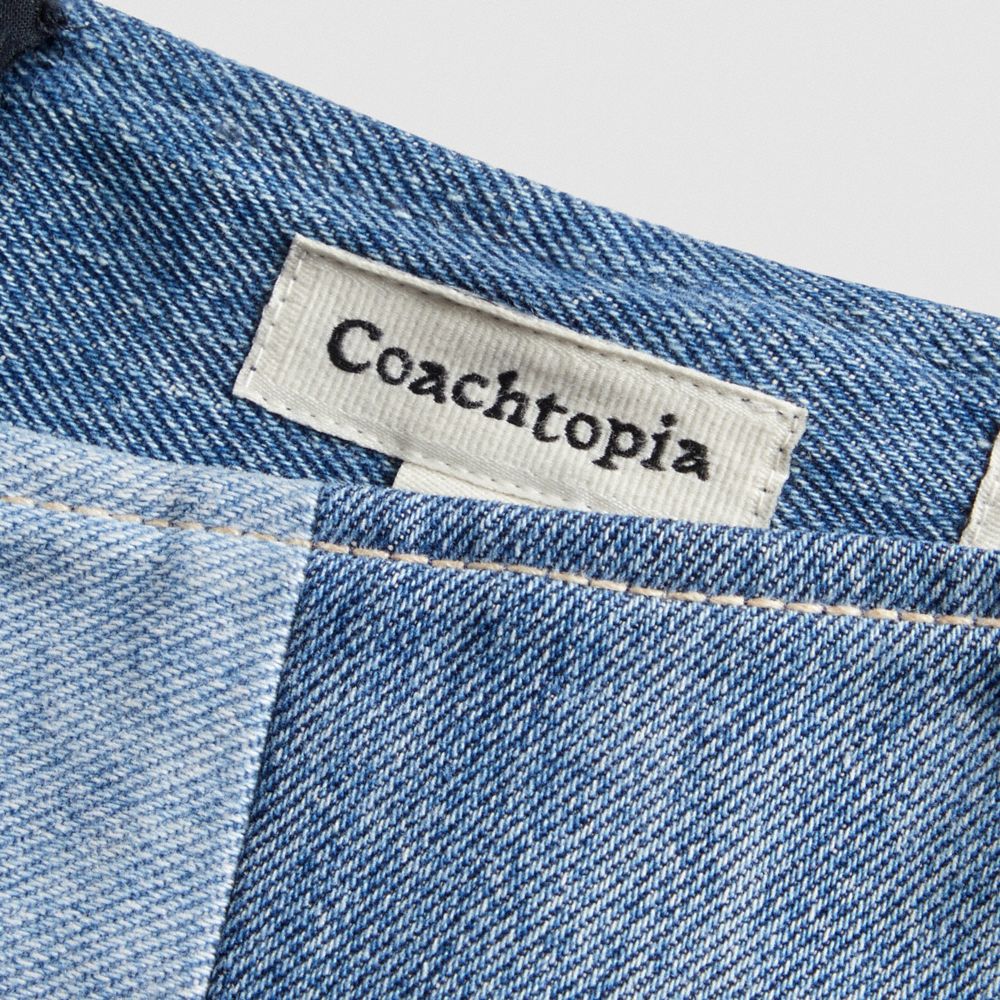 Coach Mini Skirt In Denim Checkerboard Denim Multi | COH866035