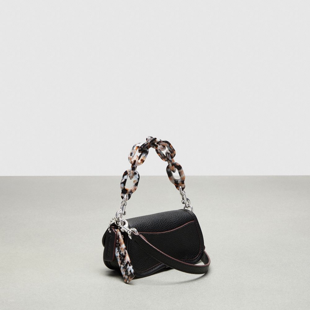 Coach Mini Wavy Dinky Bag With Crossbody Strap In Coachtopia Leather Coachtopia Leather/Black | COH865269