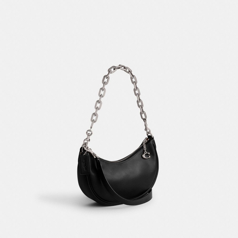 Coach Mira Shoulder Bag Glovetan Leather/Silver/Black | COH865317
