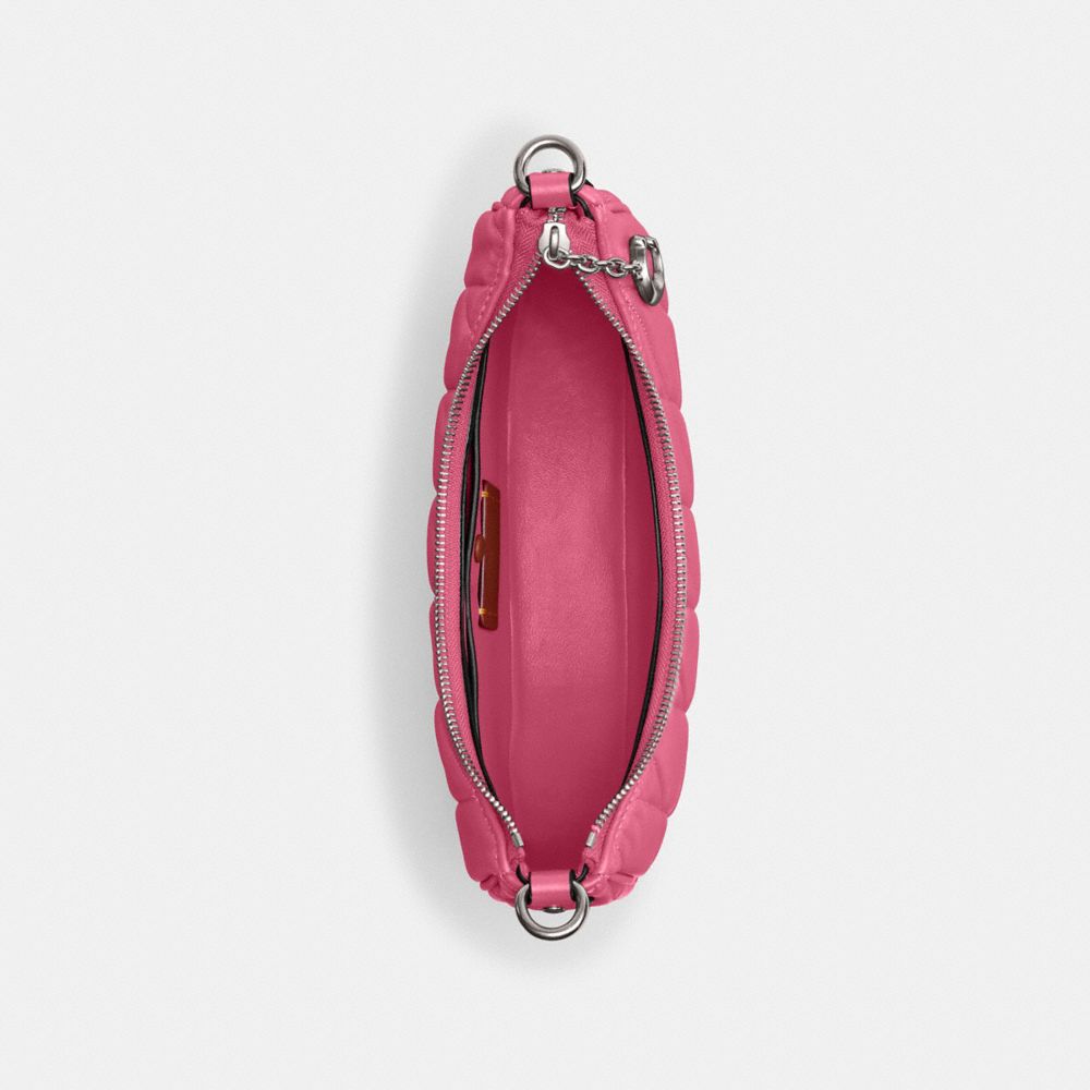 Coach Mira Shoulder Bag With Pillow Quilting And Heart Strap Nappa Leather/Silver/Petunia | COH865302