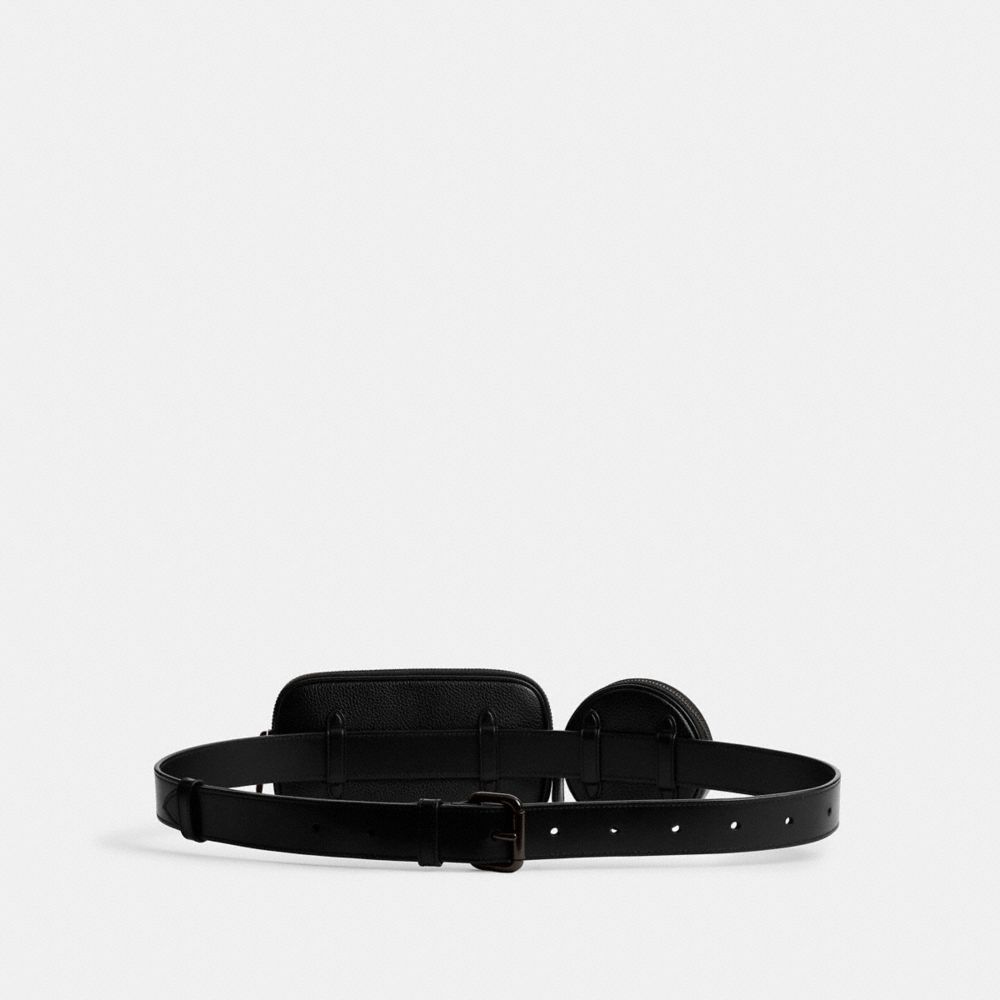 Coach Multi Pouch Belt Bag Black | COH866681