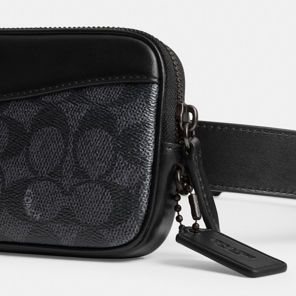 Coach Multi Pouch Belt Bag In Signature Canvas Charcoal | COH866682