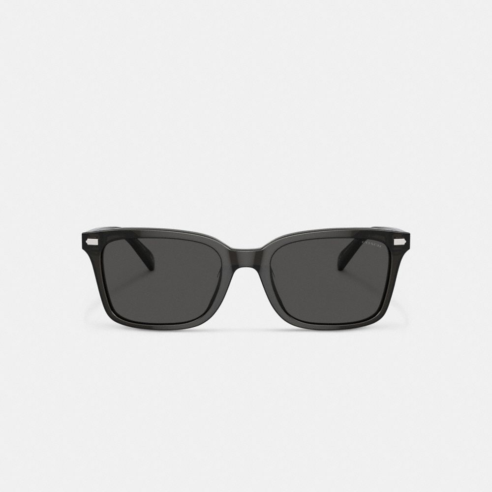 Coach Narrow Square Sunglasses Transparent Dark Grey | COH867067