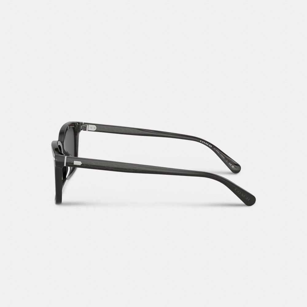 Coach Narrow Square Sunglasses Transparent Dark Grey | COH867067